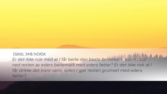 Esekiel 34:18 NORSK Bible Verse Image