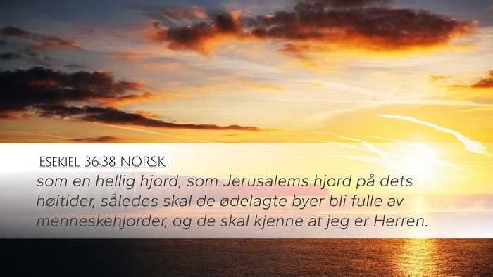 Esekiel 36:38 NORSK Bible Verse Image