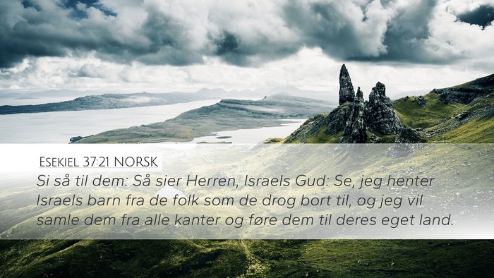 Esekiel 37:21 NORSK Bible Verse Image
