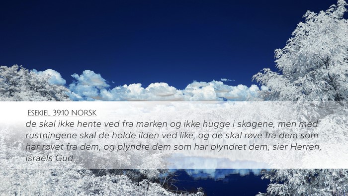 Esekiel 39:10 NORSK Bible Verse Image