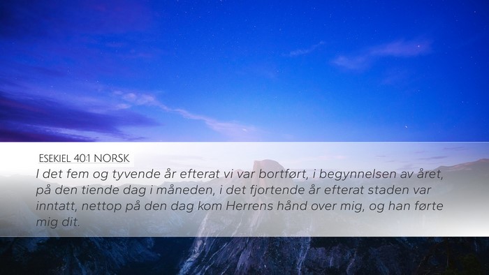 Esekiel 40:1 NORSK Bible Verse Image
