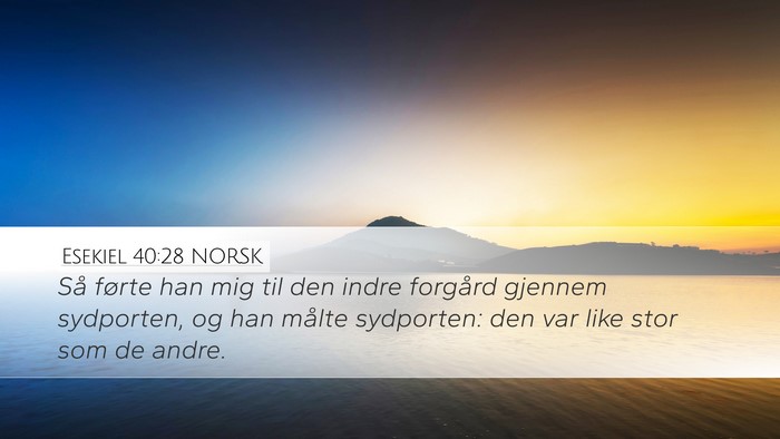 Esekiel 40:28 NORSK Bible Verse Image