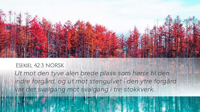 Esekiel 42:3 NORSK Bible Verse Image