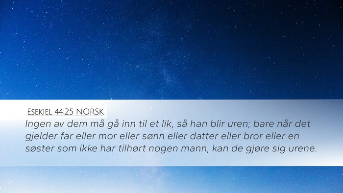 Esekiel 44:25 NORSK Bible Verse Image