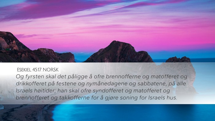 Esekiel 45:17 NORSK Bible Verse Image