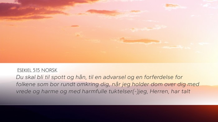Esekiel 5:15 NORSK Bible Verse Image