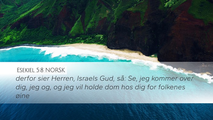 Esekiel 5:8 NORSK Bible Verse Image