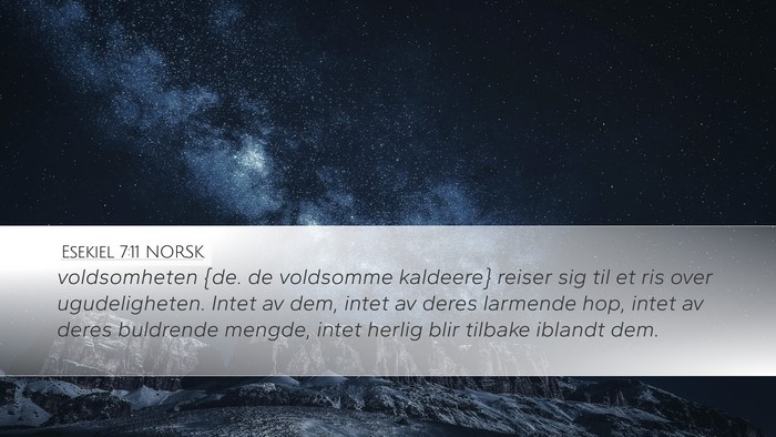 Esekiel 7:11 NORSK Bible Verse Image