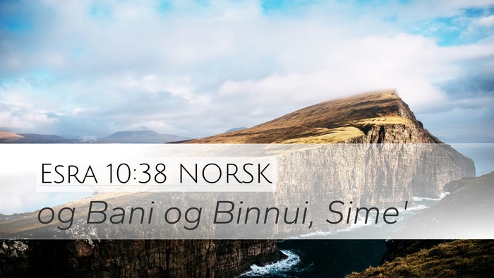 Esra 10:38 NORSK Desktop Wallpaper - og Bani og Binnui, - Desktop Bible Verse Wallpaper