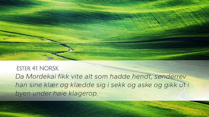 Ester 4:1 NORSK Bible Verse Image