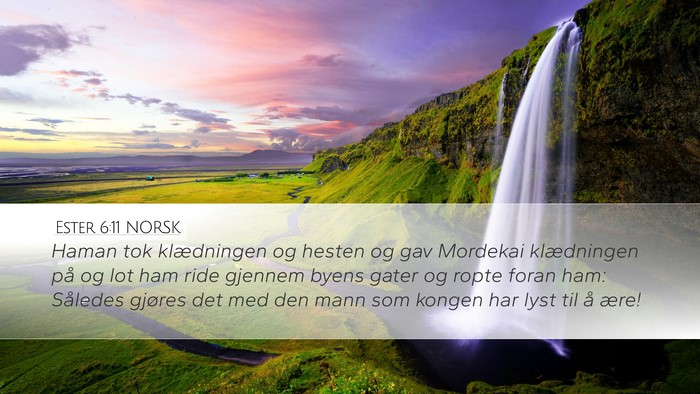 Ester 6:11 NORSK Bible Verse Image