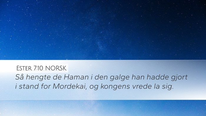 Ester 7:10 NORSK Bible Verse Image