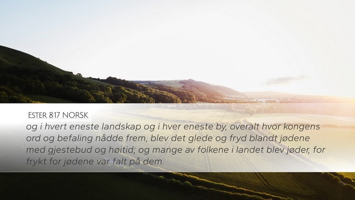 Ester 8:17 NORSK Bible Verse Image