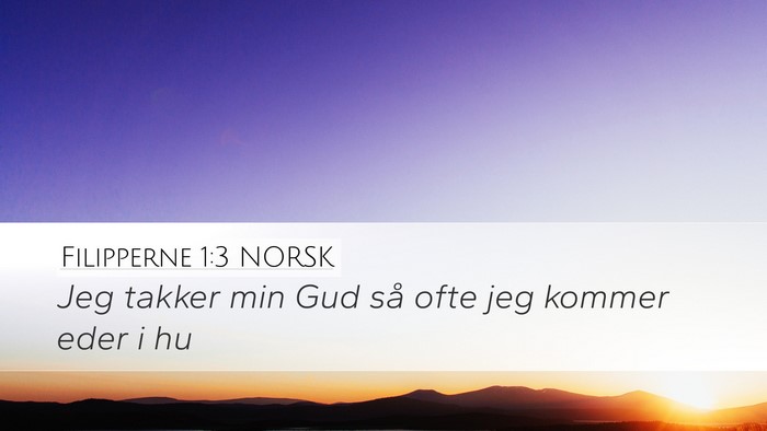 Filipperne 1:3 NORSK Bible Verse Image