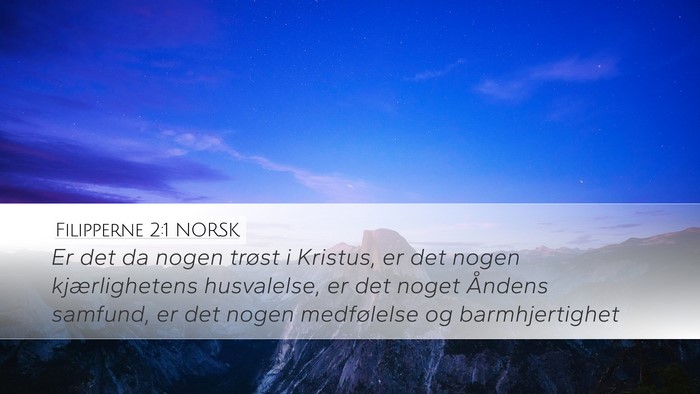 Filipperne 2:1 NORSK Bible Verse Image