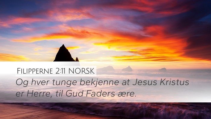 Filipperne 2:11 NORSK Bible Verse Image