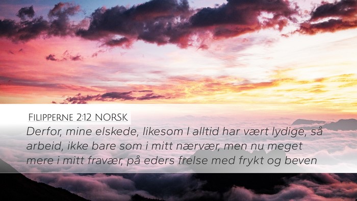 Filipperne 2:12 NORSK Bible Verse Image
