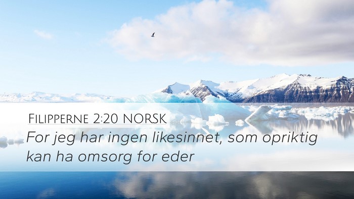 Filipperne 2:20 NORSK Bible Verse Image