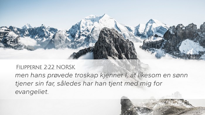 Filipperne 2:22 NORSK Bible Verse Image