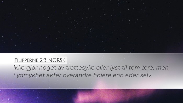 Filipperne 2:3 NORSK Bible Verse Image