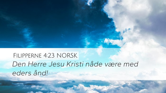 Filipperne 4:23 NORSK Bible Verse Image