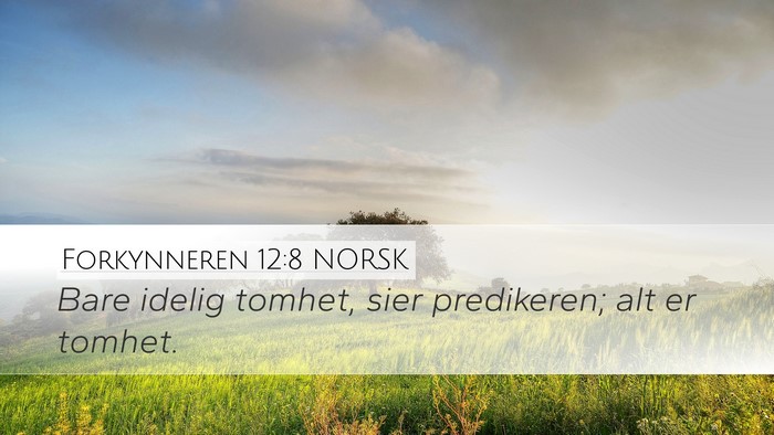 Forkynneren 12:8 NORSK Bible Verse Image
