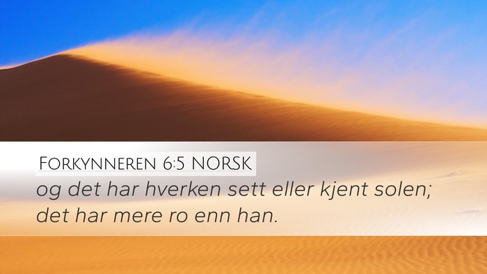 Forkynneren 6:5 NORSK Bible Verse Image