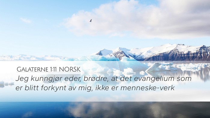 Galaterne 1:11 NORSK Bible Verse Image