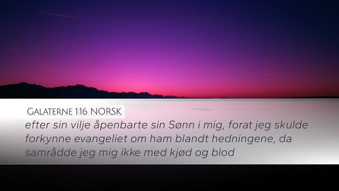 Galaterne 1:16 NORSK Bible Verse Image