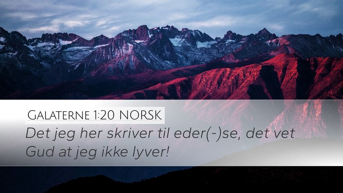 Galaterne 1:20 NORSK Bible Verse Image