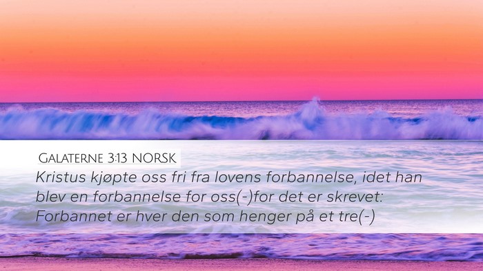Galaterne 3:13 NORSK Bible Verse Image