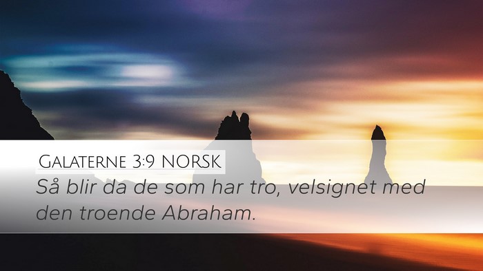 Galaterne 3:9 NORSK Bible Verse Image