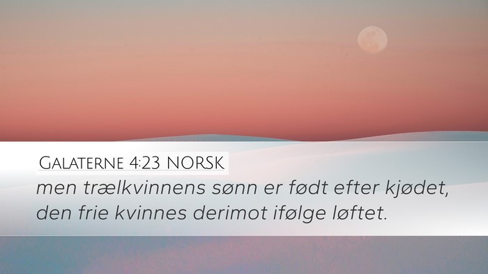Galaterne 4:23 NORSK Bible Verse Image