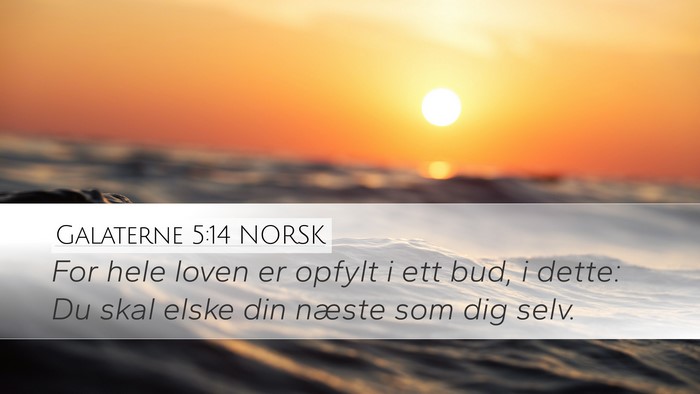 Galaterne 5:14 NORSK Bible Verse Image