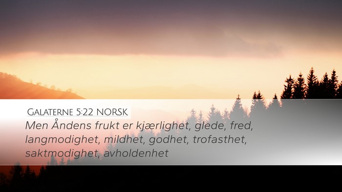 Galaterne 5:22 NORSK Bible Verse Image