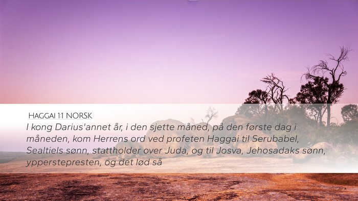 Haggai 1:1 NORSK Bible Verse Image