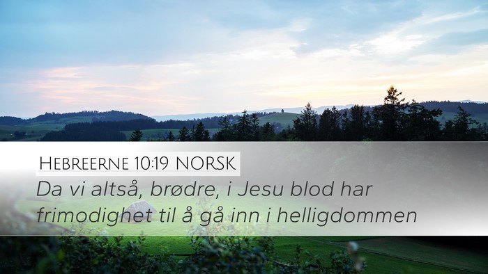 Hebreerne 10:19 NORSK Bible Verse Image