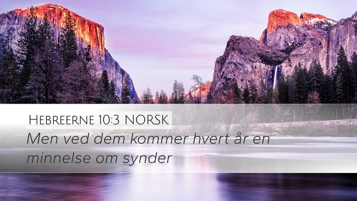Hebreerne 10:3 NORSK Bible Verse Image