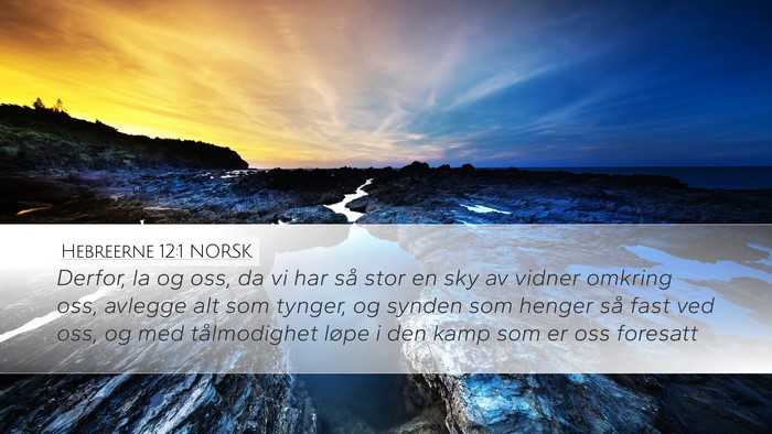 Hebreerne 12:1 NORSK Bible Verse Image