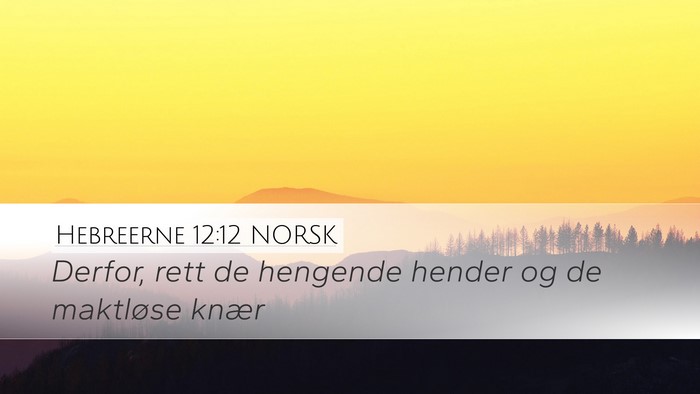 Hebreerne 12:12 NORSK Bible Verse Image