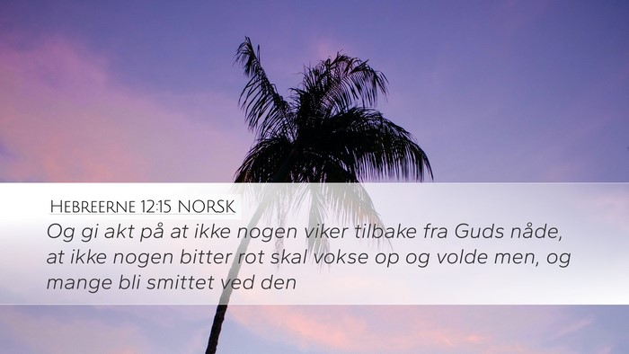 Hebreerne 12:15 NORSK Bible Verse Image