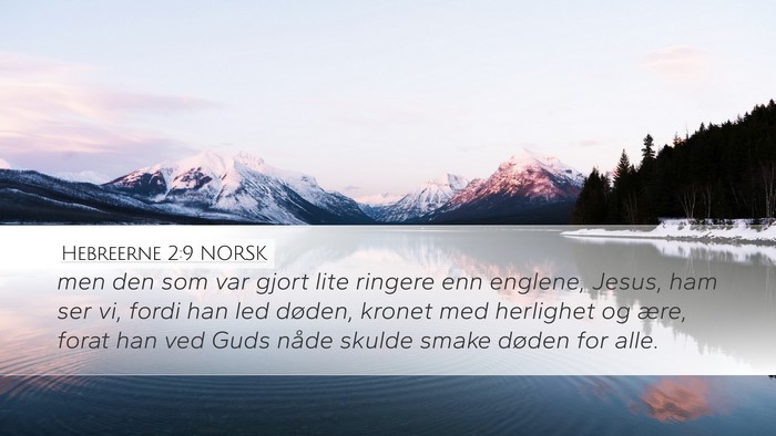 Hebreerne 2:9 NORSK Bible Verse Image