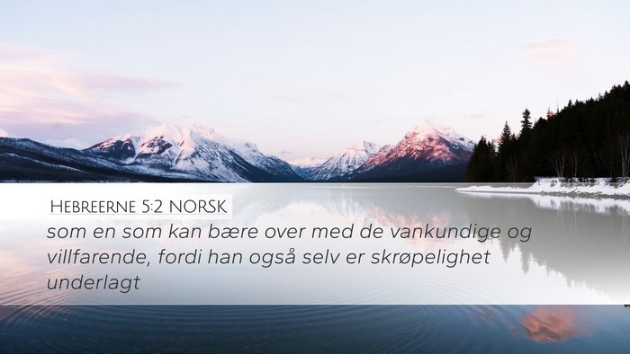 Hebreerne 5:2 NORSK Bible Verse Image