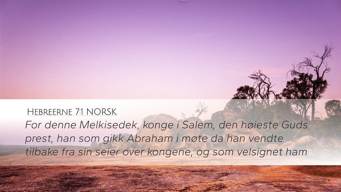 Hebreerne 7:1 NORSK Bible Verse Image
