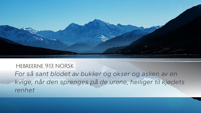 Hebreerne 9:13 NORSK Bible Verse Image