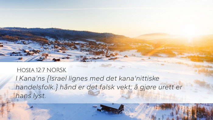 Hosea 12:7 NORSK Bible Verse Image