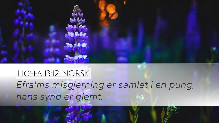 Hosea 13:12 NORSK Bible Verse Image