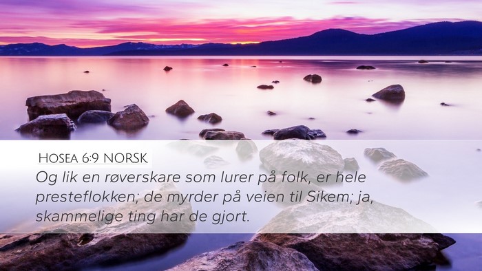 Hosea 6:9 NORSK Bible Verse Image