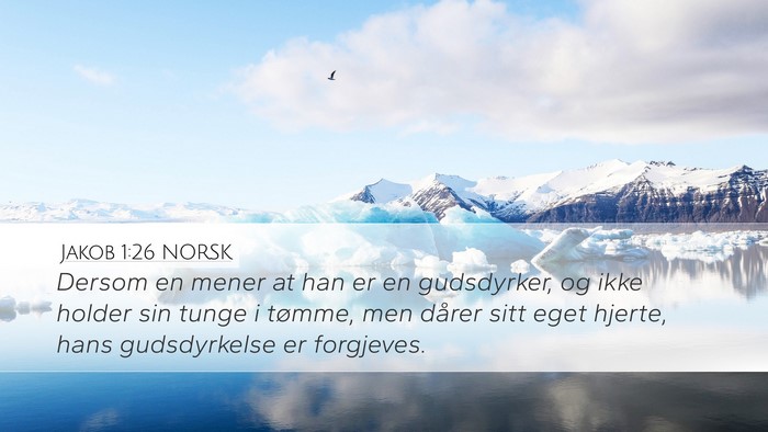 Jakob 1:26 NORSK Bible Verse Image