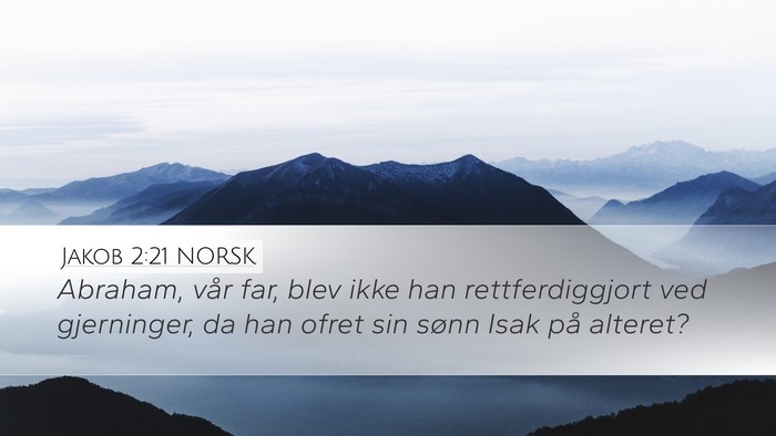 Jakob 2:21 NORSK Bible Verse Image